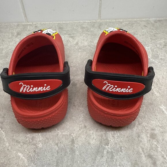 Crocs Toddler Girls Fun Lab Disney Minnie Mouse Band Clogs Size C7 Red Shoes - Picture 4 of 5